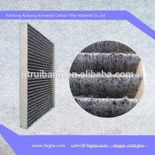 Medios de filtro de fabricación de tela de filtro de aire de carbón activado